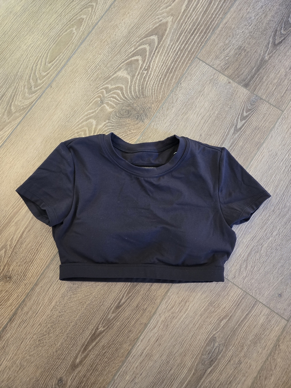 Violate the dress code Black Cropped Crew Tee